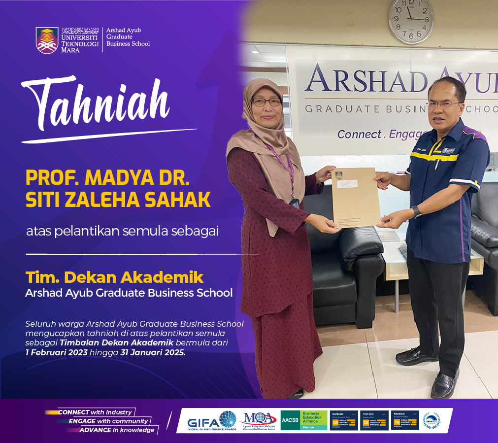 Tahniah Prof Madya Dr Siti Zaleha Sahak