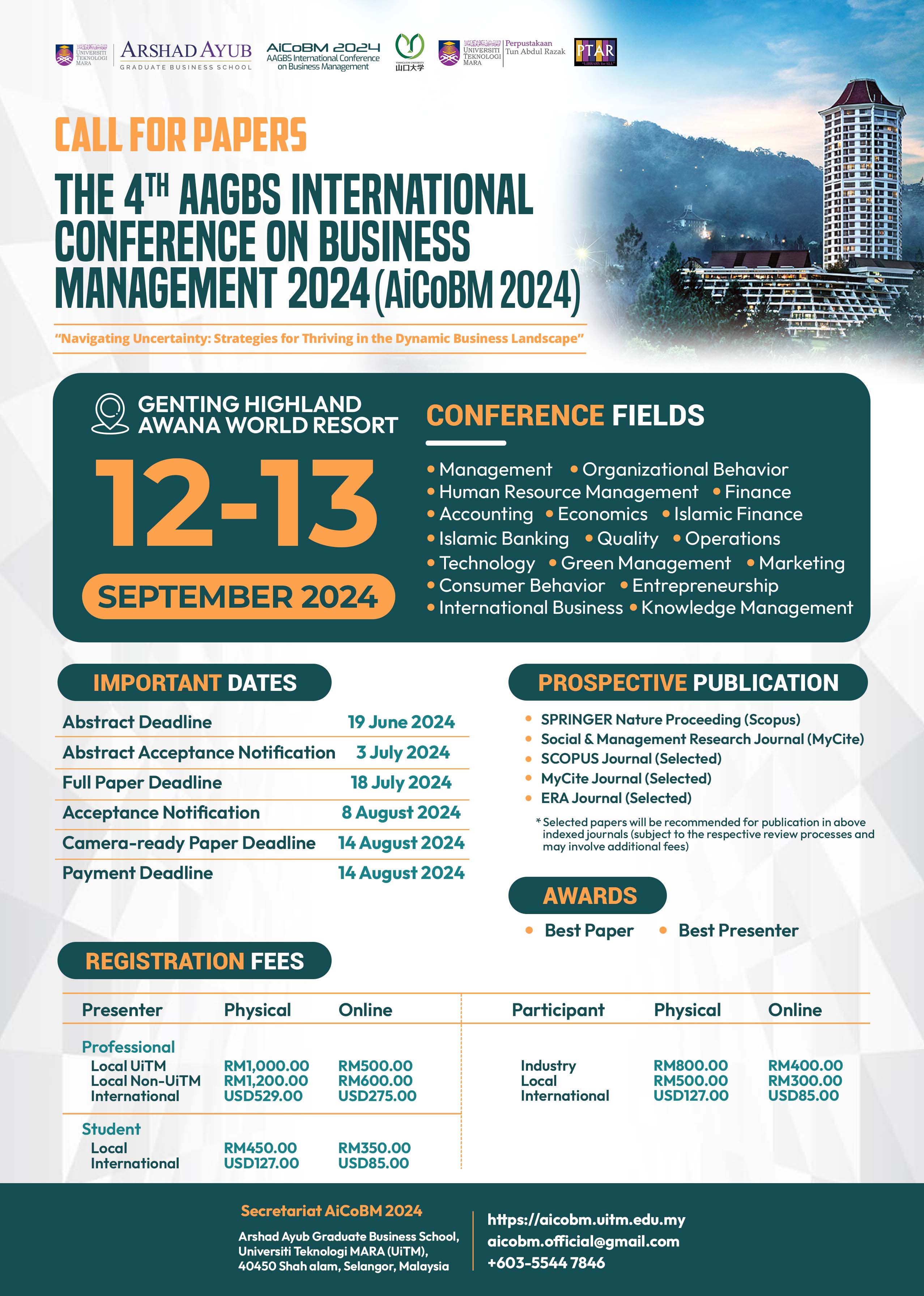 Call For Papers - The 4th AAGBS International Conference On Business Management 2024 (AiCoBM 2024)