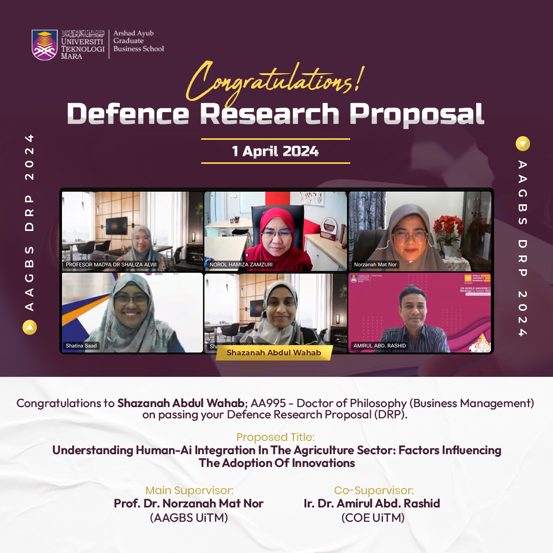 Defence Research Proposal (DRP) - Shazanah Abdul Wahab