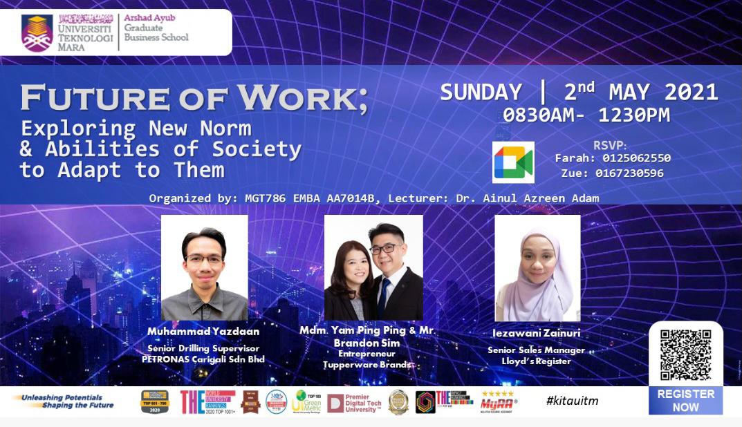 Webinar: Future of Work; Exploring New Norm & Abilities of Society to Adapt to Them