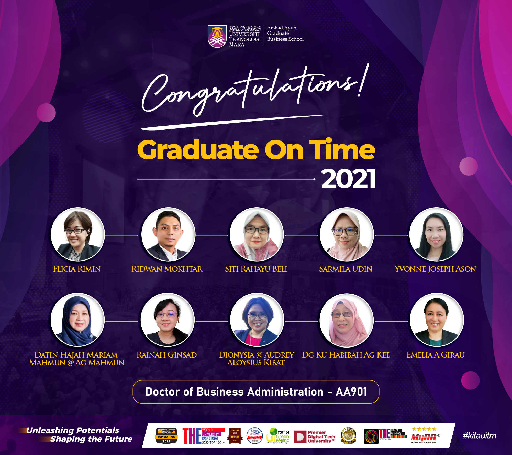 AAGBS Graduate On Time (GOT) 2021