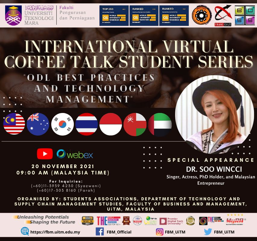 International Virtual Coffee Talk Student Series on Open and Distance Learning (ODL) Best Practices and Technology Management