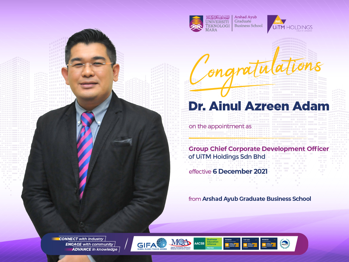 Appointment of Dr. Ainul Azreen Adam