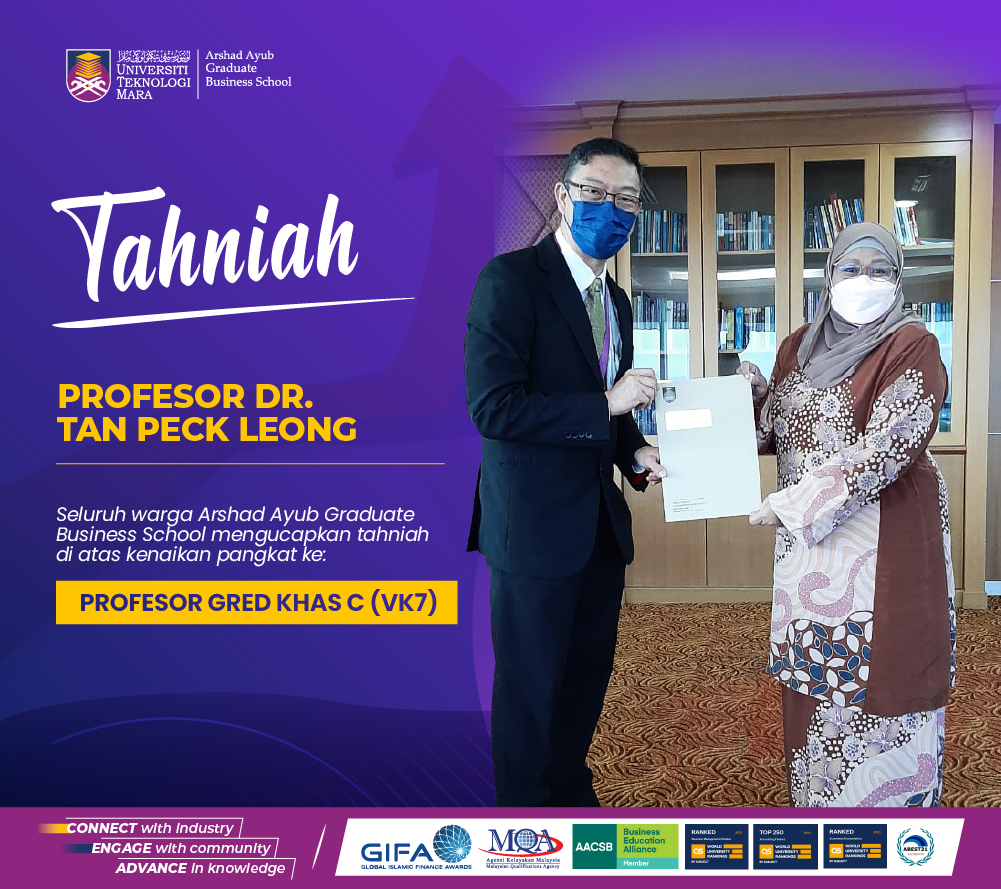Tahniah | Profesor Dr. Tan Peck Leong - Kenaikan Pangkat Profesor Gred Khas C (VK7)