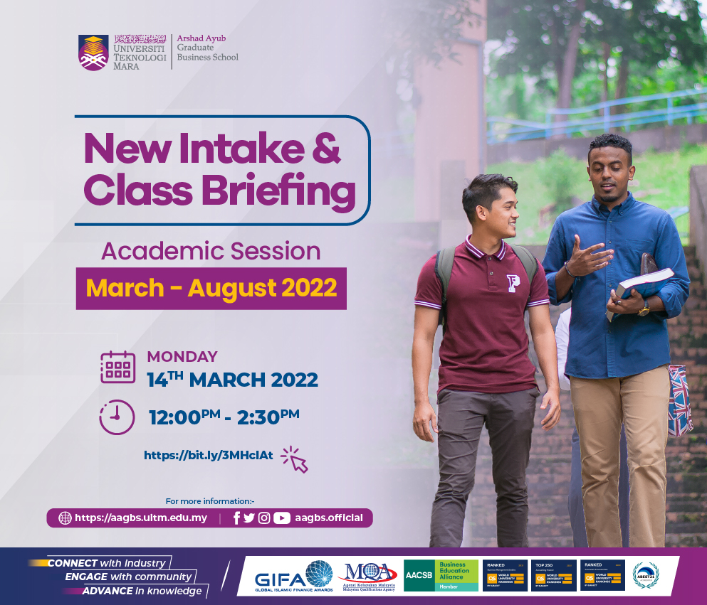 New Intake & Class Briefing (Academic Session March - Aug 2022)