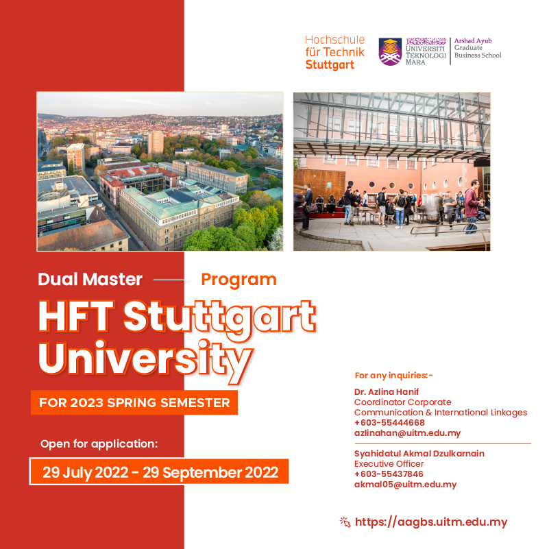 HFT Stuttgart University Dual Master Program in Germany (Spring 2023)