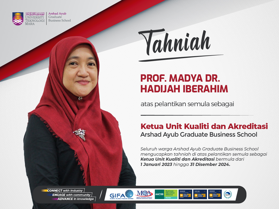 Tahniah | Prof. Madya Dr. Hadijah Iberahim