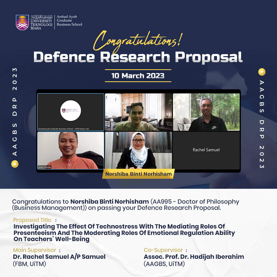 Defence Research Proposal (DRP) - Norshiba Binti Norhisham