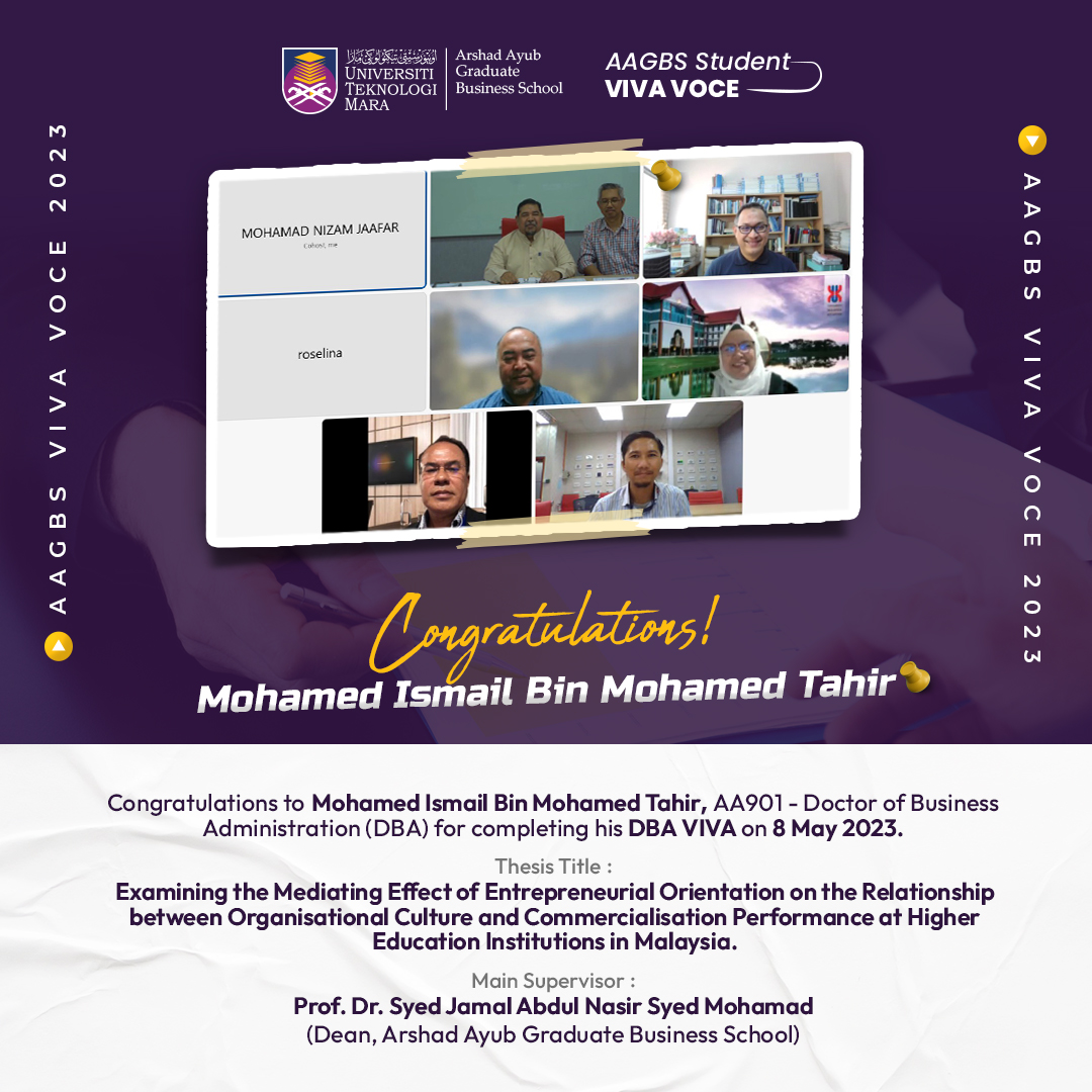 VIVA VOCE - Mohamed Ismail Bin Mohamed Tahir